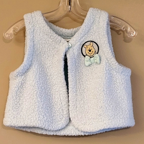 Disney baby Winnie the Pooh soft mint green vest - Picture 1 of 4
